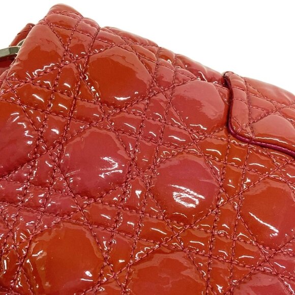 DIOR/ChristianDior Cannage Stitch - Pink Patent Leather Shoulder Bag 690-050825 - Picture 8 of 14